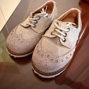 Oxford Beige Kids Dress Shoes